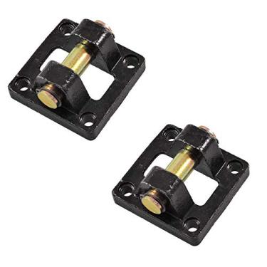 Imagem de LDEXIN 2 peças suporte de montagem Clevis com haste de pivô pneumático para cilindro de ar, com furos de 4 parafusos de 1/2" / 12 mm de diâmetro