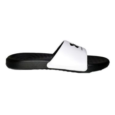 Imagem de Chinelo Under Armour Slide Ansa Fix Masculino - Branco E Preto