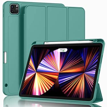 Imagem de ZryXal Nova capa para iPad Pro de 11 polegadas 2021 (3ª geração)/2020 (2ª geração) com suporte de lápis, capa inteligente para iPad [suporte para Touch ID e despertar/hibernar automático]