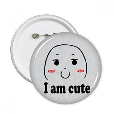 Imagem de Adorável preto bonito bate-papo padrão feliz pinos redondos crachá botão decoração acessório 5 peças