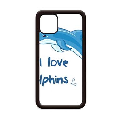 Imagem de Capa I Love Dolphins Illustrate para iPhone 12 Pro Max para Apple Mini Mobile Case Shell