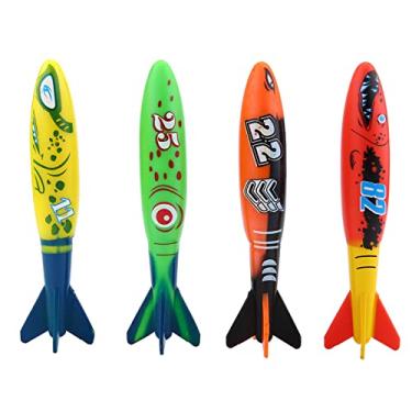 Imagem de 4 pcs Bandidos de Torpedo de Mergulho Brinquedos de Piscina Bandidos de Torpedo de Mergulho Subaquático Jogos de Água Conjunto de Presentes de Treinamento, Bandidos de Torpedo de Mergulho Subaquático,