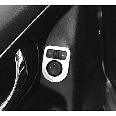 Imagem de JIERS Para Nissan Qashqai 2014-2016, botão de controle do espelho lateral cromado painel do interruptor