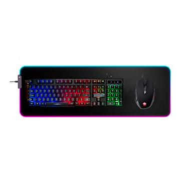 Imagem de Kit Teclado Semi-mecânico + Mouse Gamer 3200 Dpi + Mouse Pad RGB