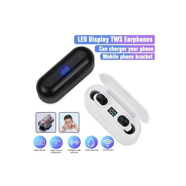 V5.0 + EDR IPX5 fone de ouvido sem fio inteligente à prova d 'água bluetooth, som estéreo 8D anti-ruído de alta fidelidade esportes fone de ouvido sem fio