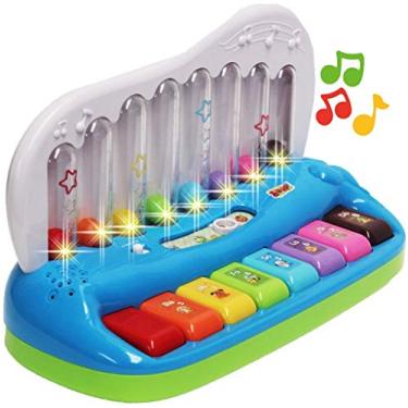 Imagem de Tecladinho Inteligente Musical Didático Bilíngue Infantil Menino Menina Colorido Pilha AA Divertido Modelo ZP00059 Original Zoop Toys