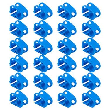 Imagem de ULTECHVO braçadeira de mangueira de plástico ajustável, braçadeiras de tubo de controle de fluxo de água para garrafa de infusão de aquário 24 peças - azul