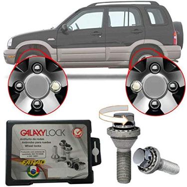 Imagem de Trava Antifurto Anti Roubo de Roda Parafuso Porca Farad Galaxylock Suzuki Grand Vitara Com Mais de 10.000 Segredos R/M