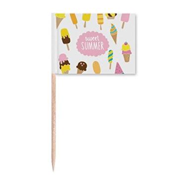Imagem de Diversas bandeiras de palito de verão para sorvete, decoração de festa