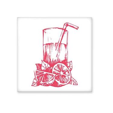 Imagem de Juice Limão Aquarela Ilustração Padrão Cerâmica Azulejo Brilhante Decalque Pedra Adorna Tijolo Vitrificado