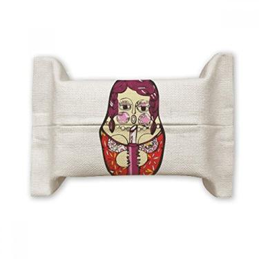 Imagem de Rússia Russa Russa Capa de papel para lenços faciais, bolsa de linho de algodão