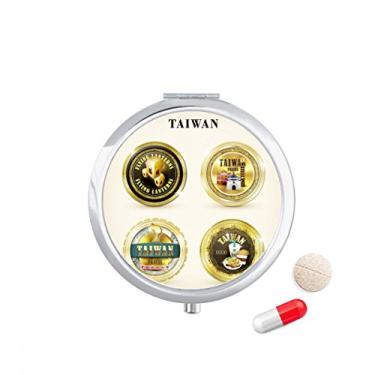 Imagem de Logo Taiwan apresenta estojo de comprimidos de viagem, caixa de armazenamento de medicamentos, dispensador de recipiente