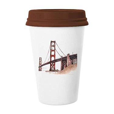 Imagem de Caneca de cerâmica Golden Gate Bridge nos Estados Unidos Caneca de café Copo de cerâmica
