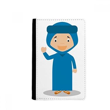 Imagem de Porta-passaporte Smile Blue Algeria desenho animado Notecase Burse carteira porta-cartões