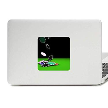 Imagem de Adesivo de vinil para laptop com estampa de fichas espalhadas para jogos de azar