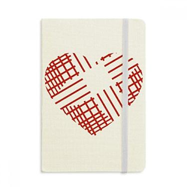 Imagem de Caderno em formato de coração vermelho para dia dos namorados, capa dura em tecido oficial