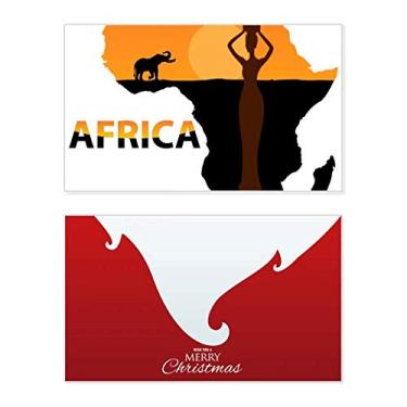 Imagem de Mapa da África, Savanna, Elefante, Feriado, Feliz Natal, Cartão de Parabéns, Mensagem de Letras de Natal
