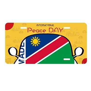 Imagem de DIYthinker Placa de licença Made in Namibia Country Love para decoração de carro, dia da paz