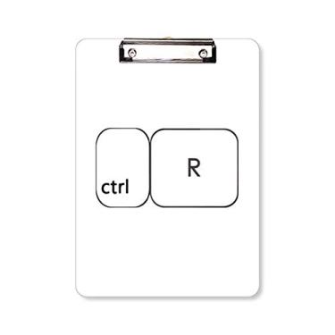 Imagem de Símbolo de teclado ctrl R prancheta pasta bloco de escrita placa de apoio A4
