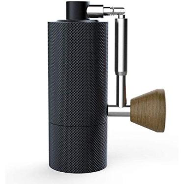 Imagem de JWCN Mini moedor de café manual de aço inoxidável, moedor de café de mão ajustável, moedor de café portátil para acampamento, viagem, preto-preto atualizado