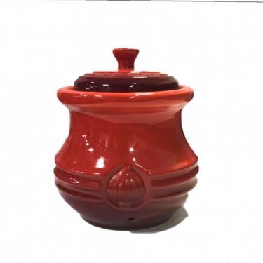 Imagem de Pote Para Alho Cerâmica - Oficial Le Creuset - Vermelho