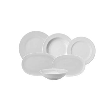 Imagem de Serviço de Jantar 40 Peças em Porcelana, Modelo Brasília, Branco, Porcelana Schmidt