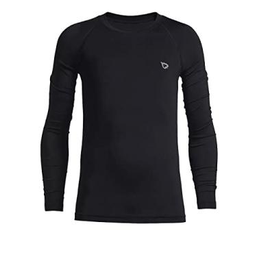Imagem de BALEAF Camisas de manga comprida para meninos jovens camisetas de compressão infantil beisebol futebol base equipamento frio secagem rápida