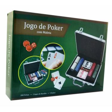 Imagem de Jogo De Poker Maleta Alumínio 200 Fichas 2 Baralhos 5 Dados - Imporien