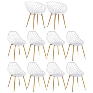 Imagem de Kit - 2 Cadeiras Clarice Nest Com Braços + 8 Cadeiras Cleo - Loft7