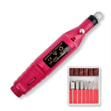 Imagem de Lixadeira Elétrica Portátil Unhas Acrigel Gel Fibras Bivolt