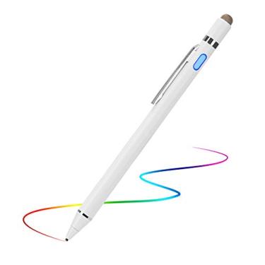 Imagem de Evach Caneta digital Stylus ativa com ponta ultrafina para iPad iPhone e tablets Samsung, compatível com Apple Pen, caneta Stylus para iPad Pro, branca.