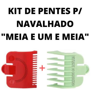 Imagem de Kit Pentes De Disfarce De Meia, Para Máquina Kemei 0,5 E 1,5