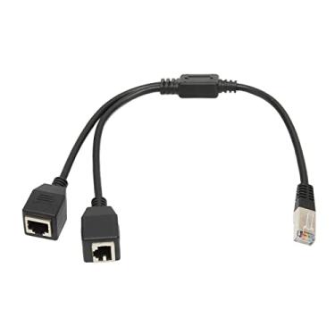 Imagem de Cabo Divisor Ethernet RJ45, 1 Porta Macho para 2 Fêmeas, Transmissão Rápida Estável, Cabo Divisor Cat5 RJ45 para Modem Roteador, Amplamente Compatível, Anti-interferência