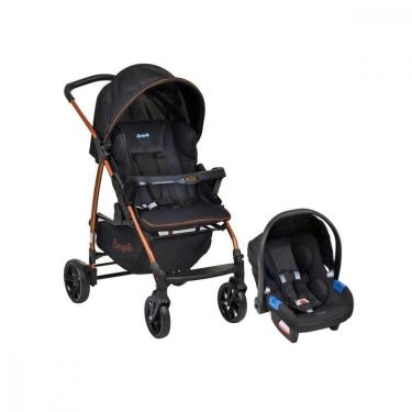 Imagem de Carrinho de Bebê Travel System Ecco 4 Rodas 4 Posições Suporta Crianças de Até 15Kg Bur...