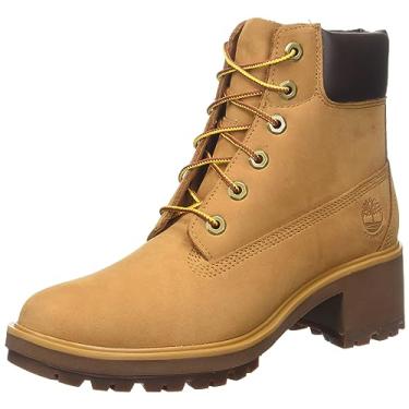 Imagem de Timberland Kinsley Bota feminina impermeável para caminhada de 15 cm, Nobuck de trigo, 35