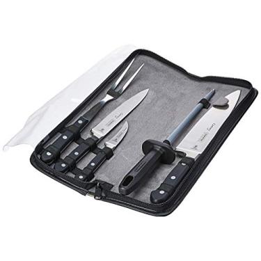 Imagem de Jogo de Facas 6 Peças Century Sortidos com Laminas de Aço Inox e Cabos de Policarbonato Tramontina Century Preto