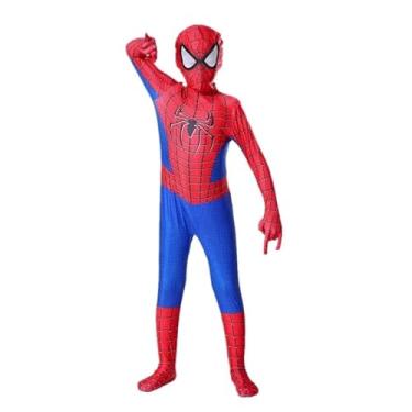 Imagem de Fantasia infantil menino aranha de volta ao lar mascara com olhos 3D, cosplay Fantasia carnaval, Cosplay