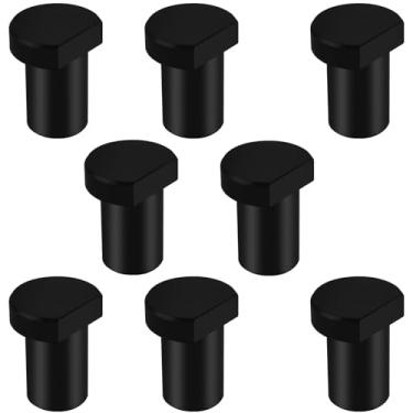 Imagem de 8 peças de braçadeira de banco, 19 mm (3/4 pol.) de liga de alumínio, batente de mesa para marcenaria, parada de mesa multiuso MFT, acessórios de carpintaria para bancada de 3/4 polegadas (preta)