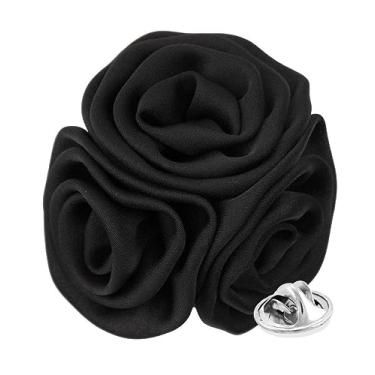 Imagem de Vittorio Vico Broche de lapela premium trio de flores - lapela formal para homens, broche de flor, 2.0" (5.10CM), Poliéster, Não aplicável