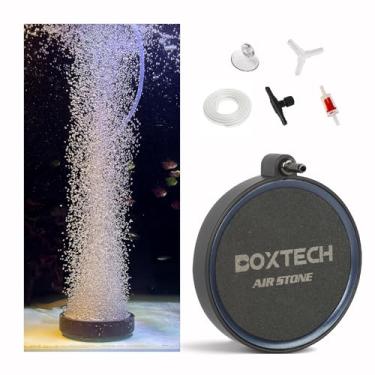 Imagem de UPETTOOLS Borbulhador de peixe para aquário de peixes, kit de pedras aeradoras de oxigênio dissolvido de 5,1 polegadas para aquário borbulhador de oxigênio com tubulação de linha aérea e acessórios de
