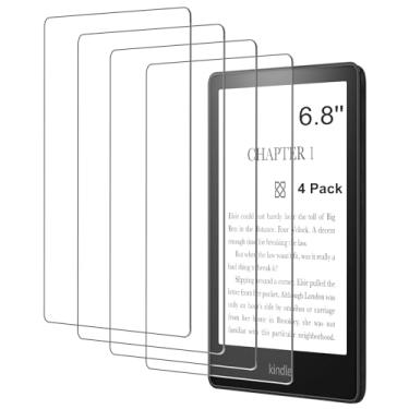 Imagem de CoBak Pacote com 4 protetores de tela fosco antirreflexo para Kindle Paperwhite, Kobo Aura H2O Edition 2 - alta clareza, resistência a impressões digitais - filme PET