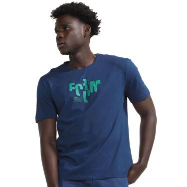 Imagem de Camiseta Forum Masculina New Box Logo Originality Azul Escuro-Masculino