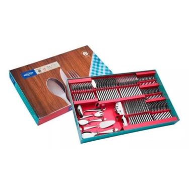 Imagem de Faqueiro Bellagio Jogo Com 90 Peças Brinox Aço Inoxidável para 12 Pessoas