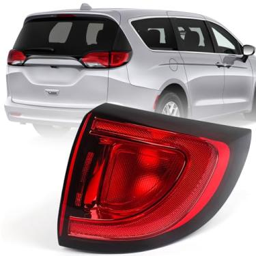 Imagem de Huray Luz traseira de halogênio externa direita adequada para Chrysler Pacifica & Voyager 2017-2020 RH lanterna traseira lâmpada traseira conjunto de lâmpada de freio original, substituição para