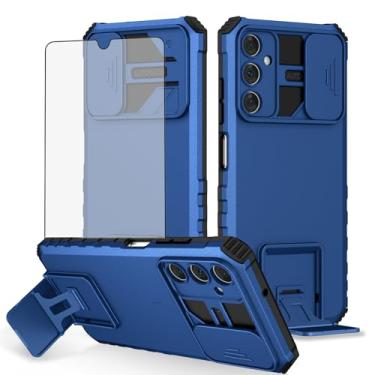 Imagem de Asuwish Capa de telefone para Samsung Galaxy A35/A55 5G com protetor de tela de vidro temperado e capa de câmera deslizante suporte suporte acessórios de célula protetora A 35 55 35A 55A A355G A555G