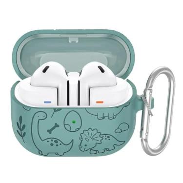 Imagem de NJBHFCN Capa de fone de ouvido para Samsung Galaxy Buds 3 Pro, capa protetora de silicone macio para fones de ouvido, Jaspe