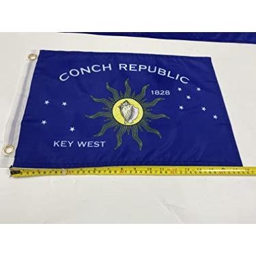 Imagem de Pacote combo de 3 bandeiras de barco/iate/bicicleta/trailer/carrinho de golfe 100% poliéster da Conch Republic of Key West