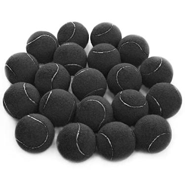 Imagem de URBEST Bolas de tênis avançadas com 20 unidades, bolas de tênis de treinamento para jogadores iniciantes, bolas de brinquedo de cachorro de estimação com bolsa de transporte de malha para bola de