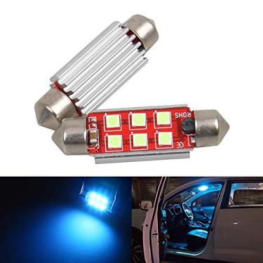 Imagem de 1797 41 mm 42 mm 4.2 cm 211-2 569 578 lâmpada LED cúpula luz azul gelo 3030 SMD para mapas de carros placa de matrícula marcador lateral luzes interiores lâmpadas de substituição lâmpadas brilhantes