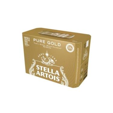 Imagem de Pack Cerveja Stella Artois Pure Gold, Lata, 350ml, Caixa 8 unidades